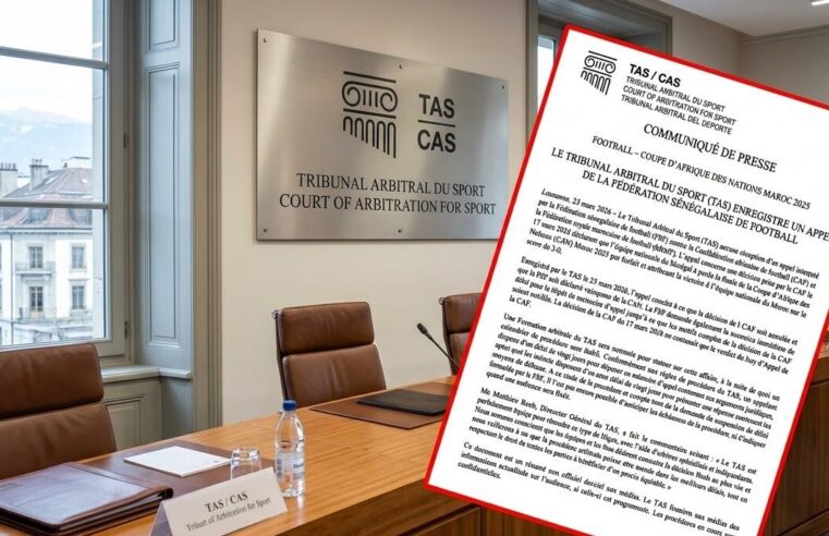 Tribunal arbitral du sport : les dernières évolutions dans le litige Maroc-Sénégal