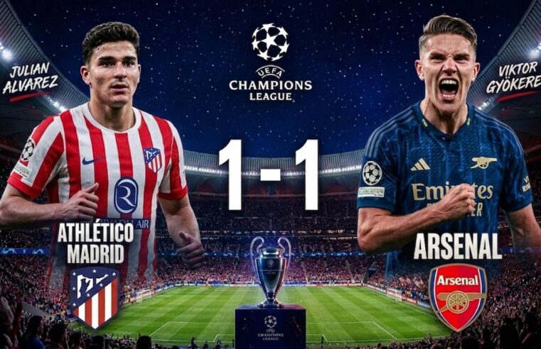 Ligue des champions : l&rsquo;Atlético de Madrid et Arsenal se neutralisent lors de la demi-finale aller