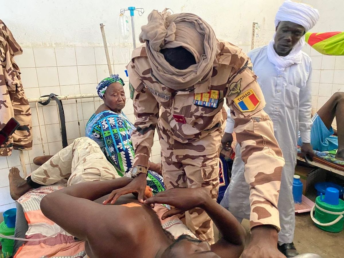 Commandant Tchad-RCA en mission humanitaire pour soldats blessés à Korbol
