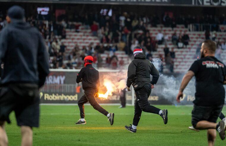 Ligue 1 : nice sanctionné par la lfp, barrage contre saint-Étienne à huis clos