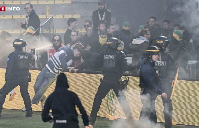 Dernier match de ligue 1 à nantes : fumigènes et pelouse envahie stoppent la rencontre