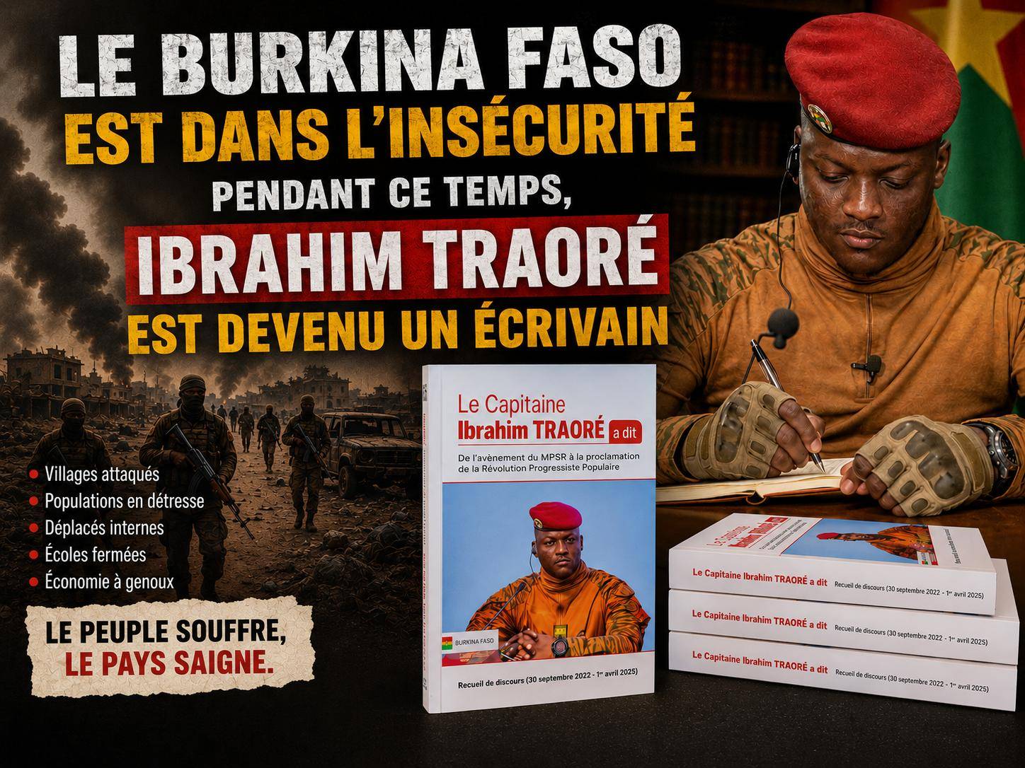 Au Burkina Faso, la transition en crise : entre livres et insécurité grandissante