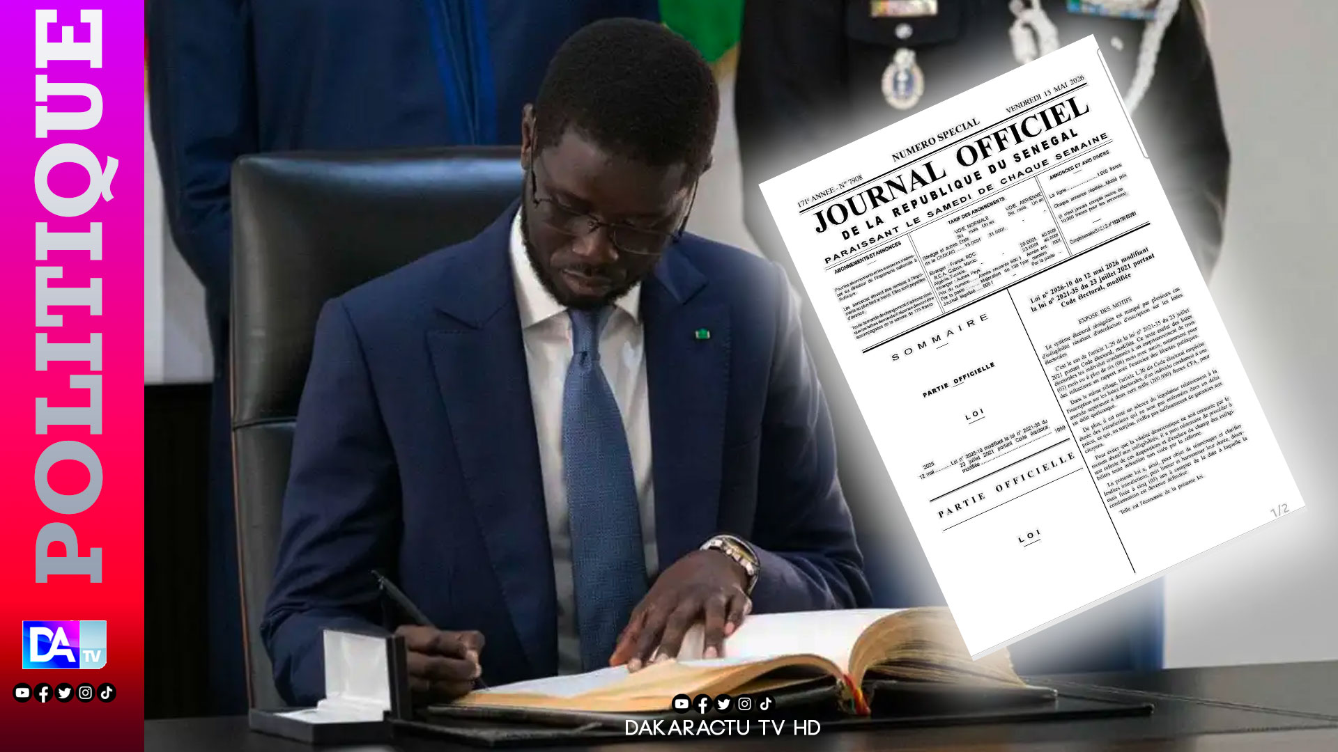 Bassirou Diomaye Faye officialise la réforme du Code électoral au Sénégal : les nouvelles règles d’inéligibilité détaillées