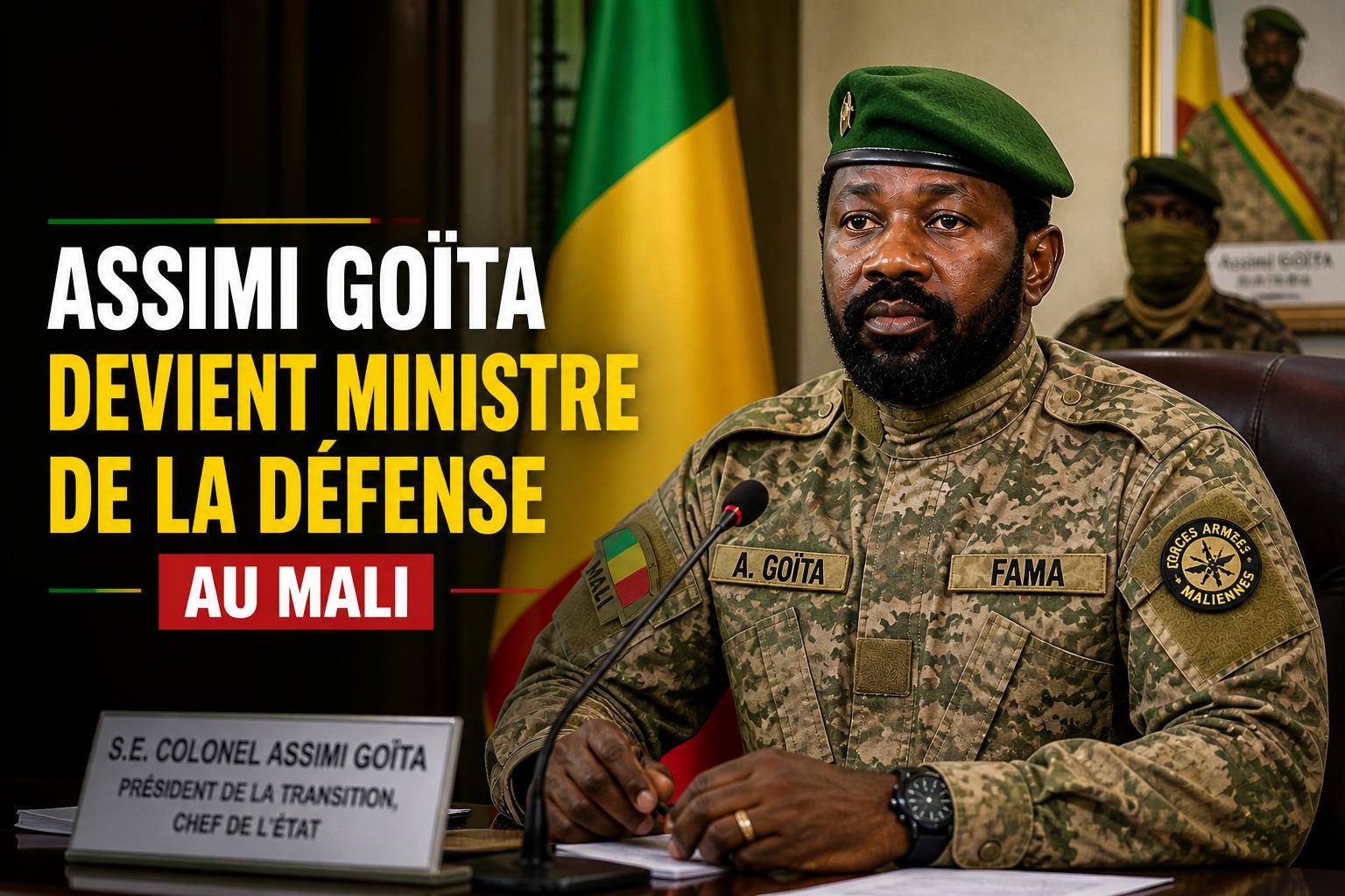 Mali : le colonel Assimi Goïta prend les rênes de la défense après le revers de Kidal