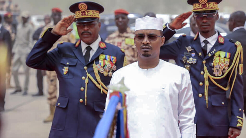 Le président tchadien Mahamat Idriss Deby lors d'un discours à N'Djamena en mai 2024.