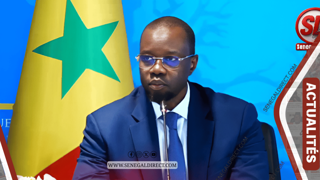 Ousmane Sonko lors d'une réunion gouvernementale