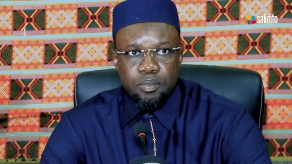 Le PM Ousmane Sonko lors du conseil interministériel sur les infrastructures