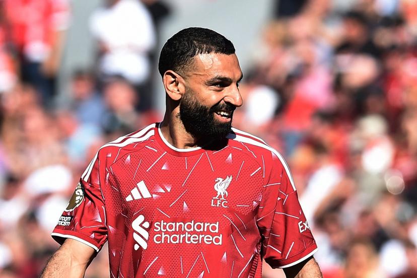Mohamed Salah en action contre Brentford