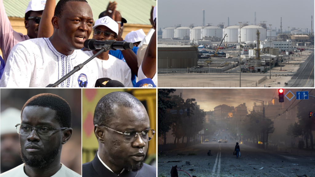photomontage sur la situation politique au Sénégal
