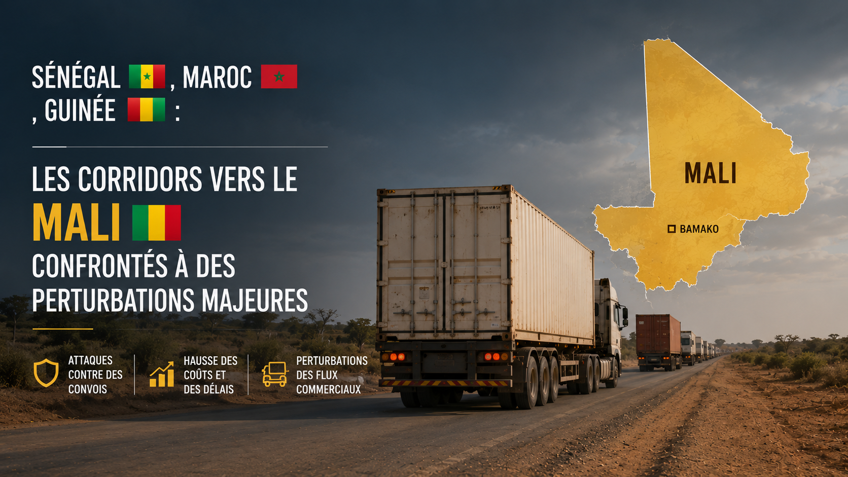 Corridors vers le Mali : des perturbations qui bouleversent le transport régional
