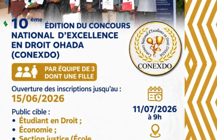 Excellence en droit ohada 2026 : un concours national à Niamey pour les futurs talents juridiques