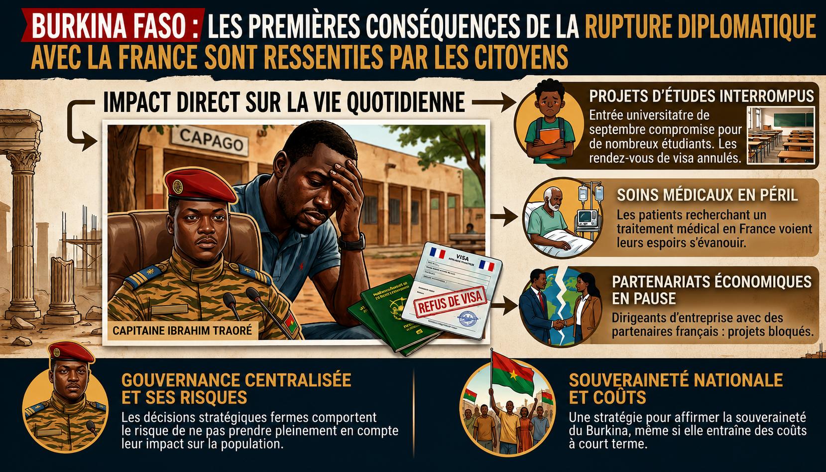 Burkina Faso : les premières retombées de la rupture diplomatique avec la France touchent les citoyens
