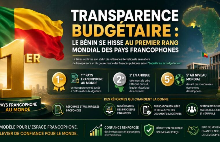 Bénin : une transparence budgétaire exemplaire saluée mondialement