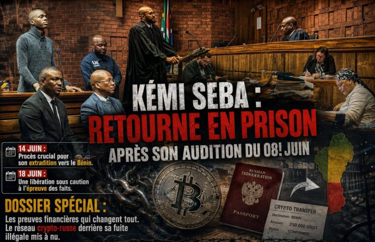 Kemi Seba : la justice sud-africaine repousse sa libération, des cryptomonnaies russes en toile de fond