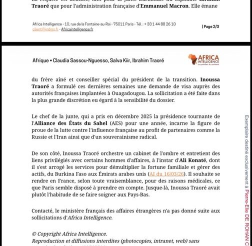 Burkina Faso : le paradoxe du visa français sollicité par l&rsquo;entourage d&rsquo;Ibrahim Traoré