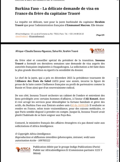 Burkina Faso : le paradoxe du visa français sollicité par l&rsquo;entourage d&rsquo;Ibrahim Traoré