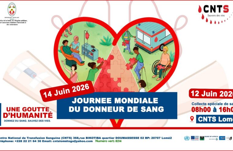 Togo : collecte de sang géante au cnrs de Lomé le 12 juin 2026