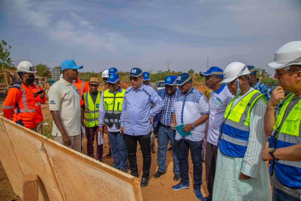 chantier de la troisième usine de traitement d'eau à Niamey