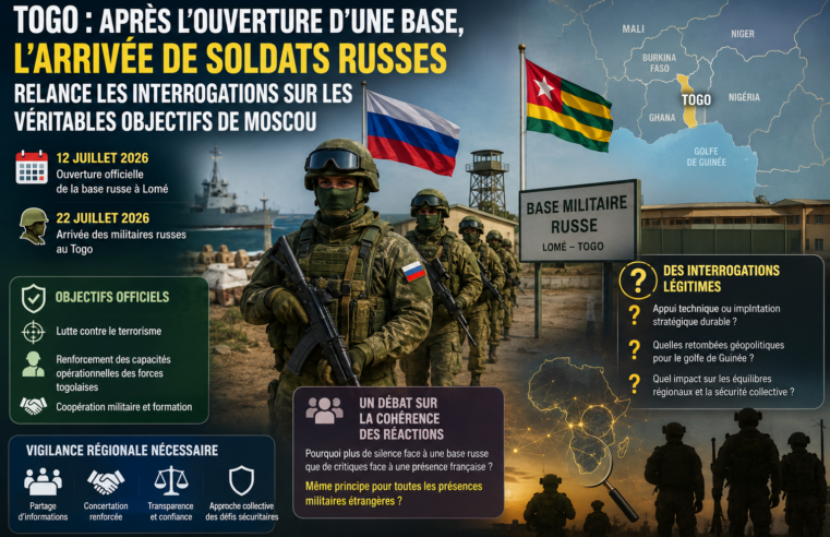 Togo : les soldats russes suscitent le débat sur les alliances militaires en Afrique de l&rsquo;ouest