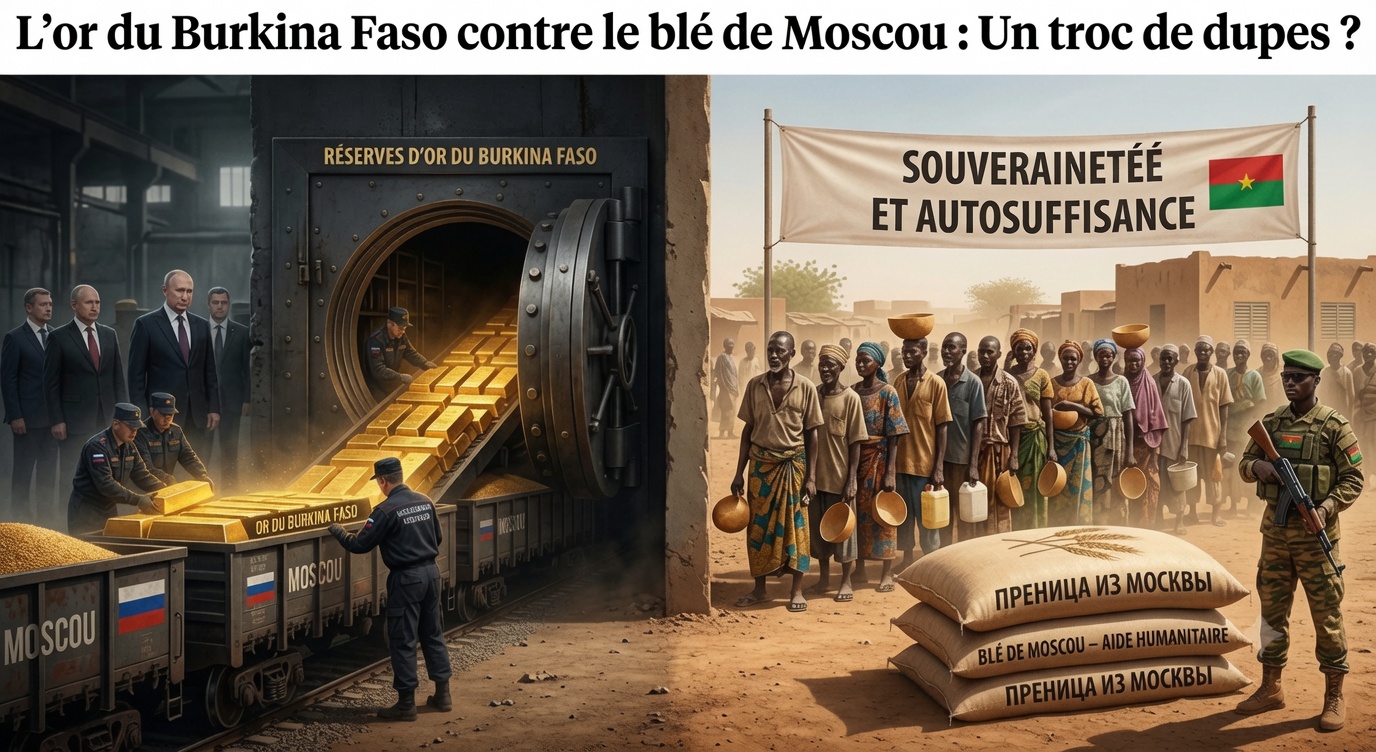Souveraineté en péril : l&rsquo;or du Burkina Faso troqué contre le blé russe