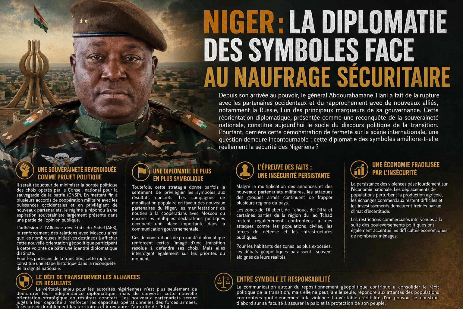 Niger : la quête d&rsquo;une souveraineté au défi de l&rsquo;insécurité persistante