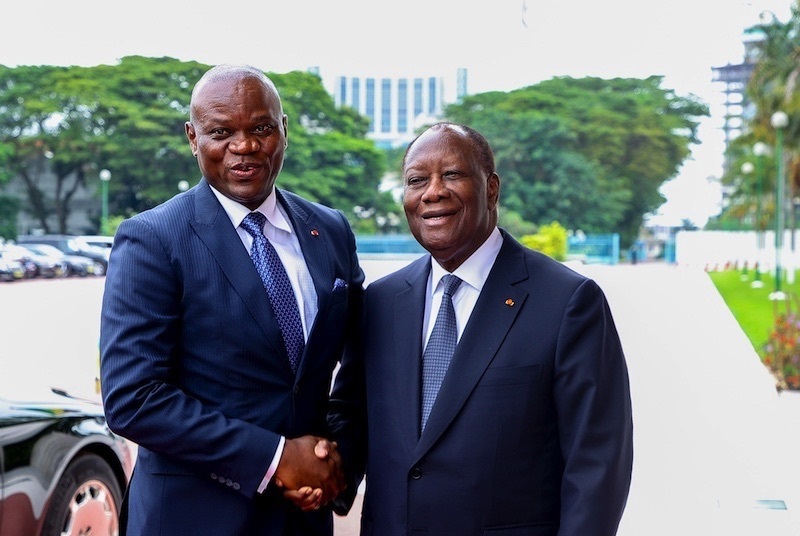 Rencontre entre le président gabonais Brice Clotaire Oligui Nguema et son homologue ivoirien Alassane Ouattara