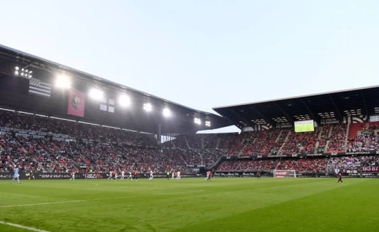 Franck Haise, entraîneur du Stade Rennais, lors d’une conférence de presse