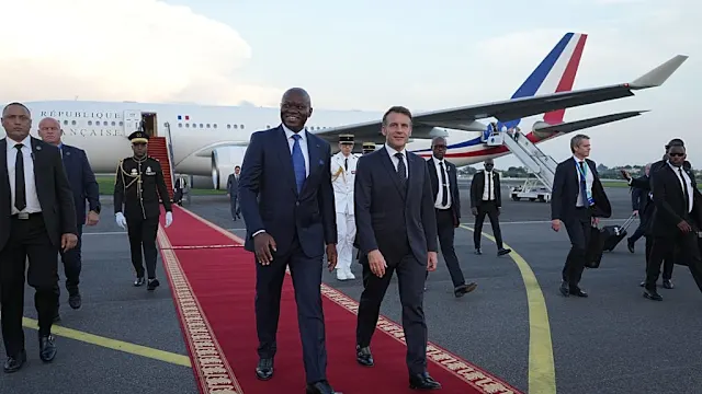 Le président gabonais Brice Clotaire Oligui Nguema lors d'une cérémonie officielle