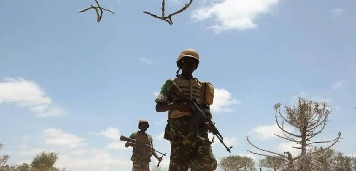 Vue aérienne du village de Kyrnia au Mali après des frappes