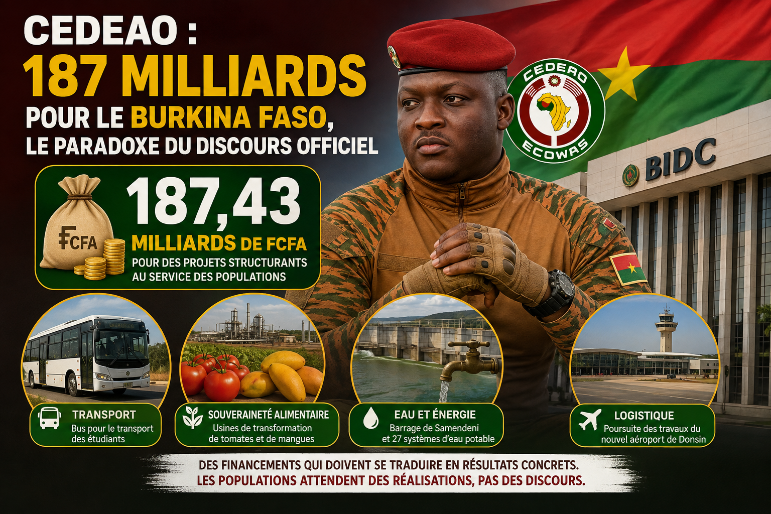 Le paradoxe financier du Burkina Faso vis-à-vis de la CEDEAO