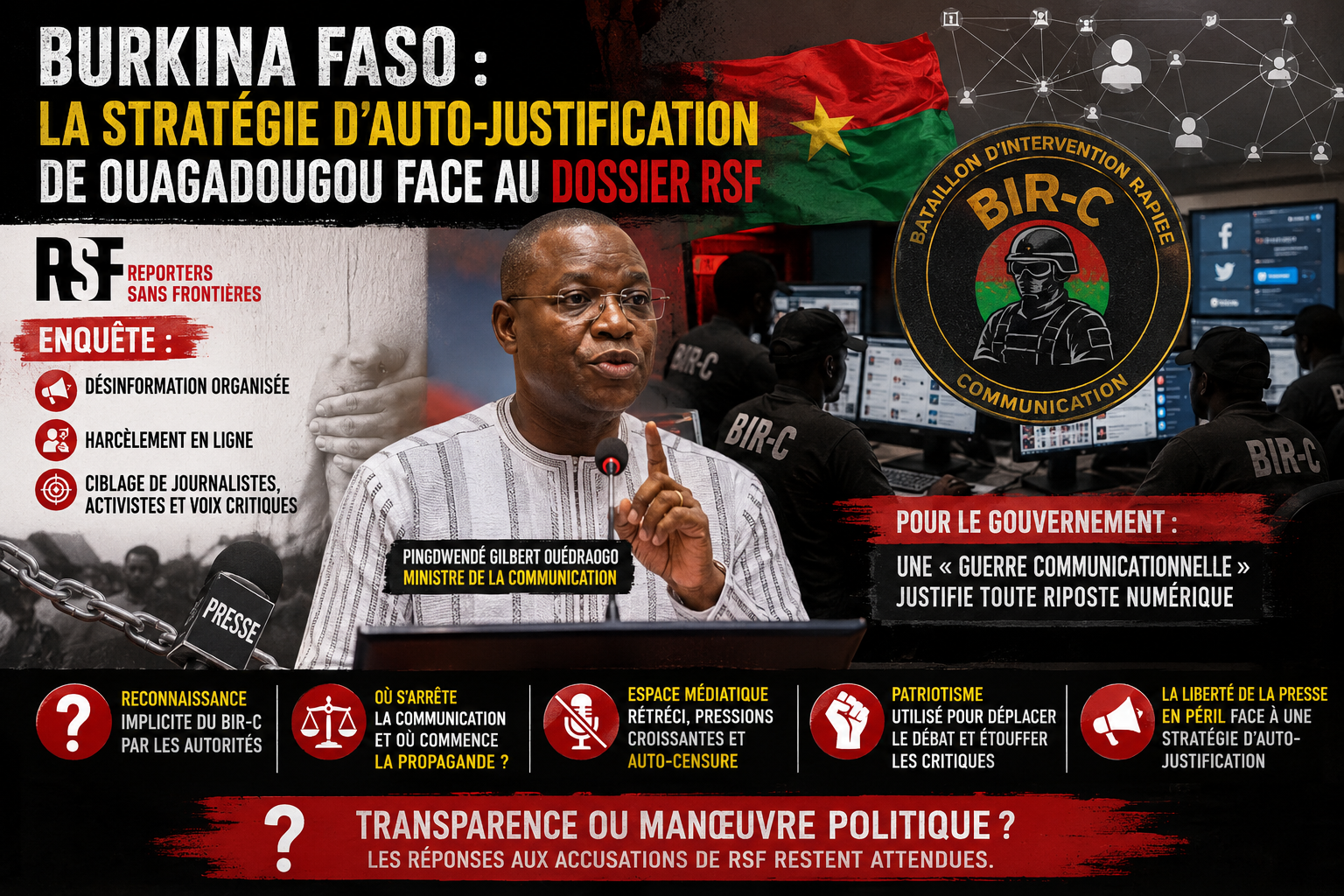 Burkina Faso : quand la communication d&rsquo;État se transforme en bouclier politique