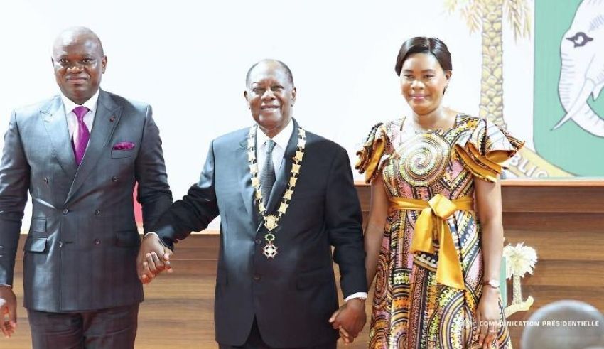 Le président Oligui Nguema et son épouse avec Alassane Ouattara