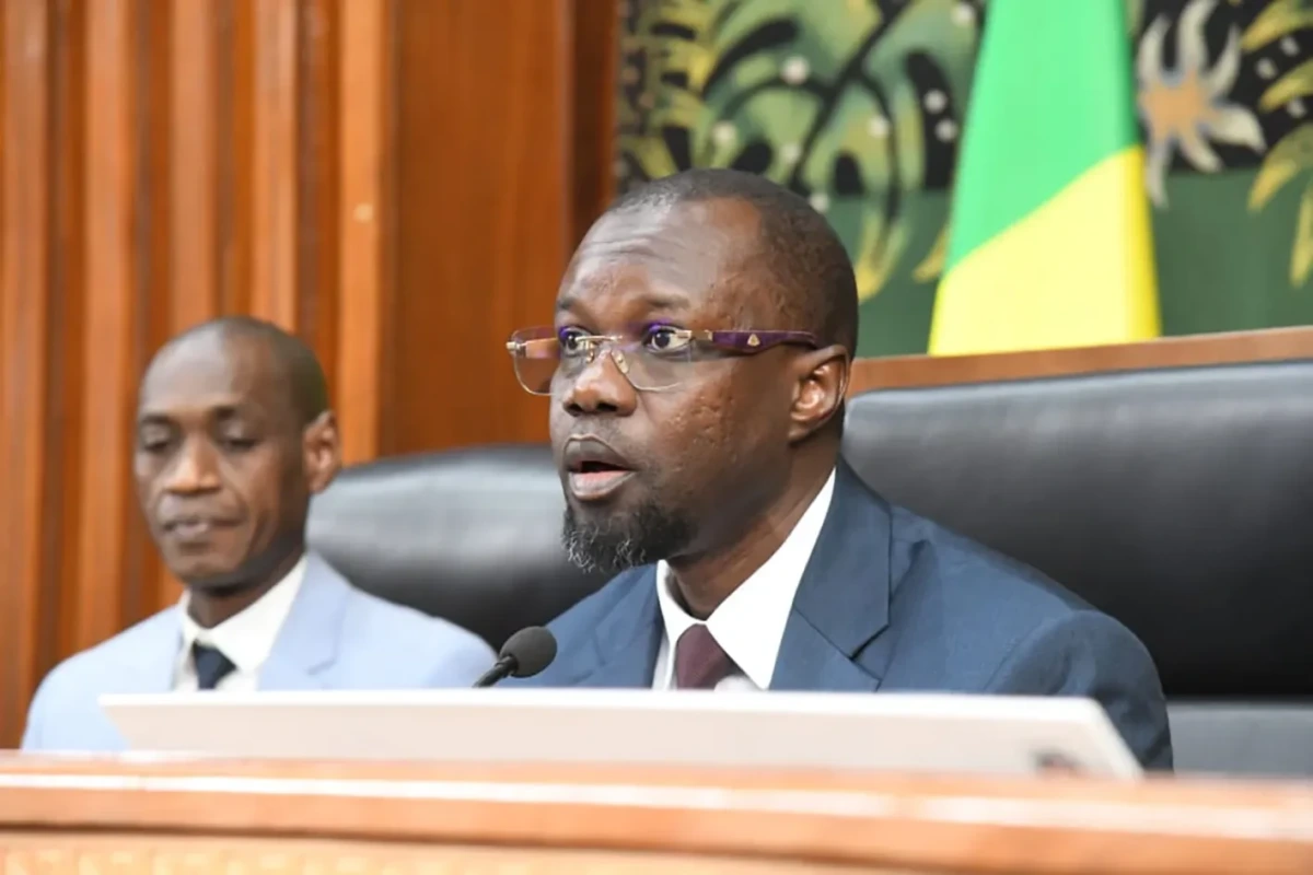 Ousmane Sonko lors d'un meeting à Linguère
