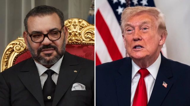Le roi Mohammed VI et Donald Trump lors d’une rencontre officielle.