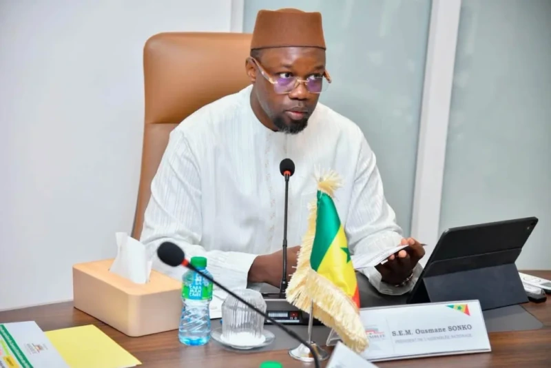 Ousmane Sonko lors de l'installation du CEPP