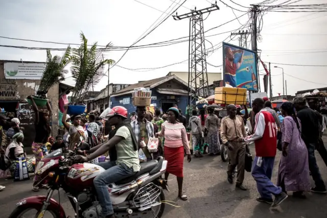 Une rue animée de Goma, en RDC