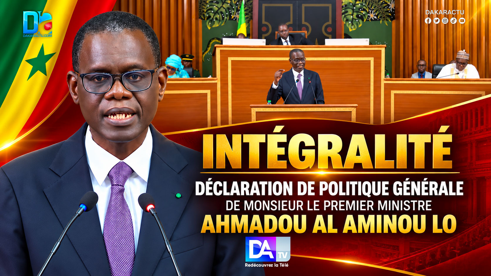 8 septembre 2026 : Ahmadou Alhaminou Lo dévoile sa feuille de route devant l’Assemblée nationale